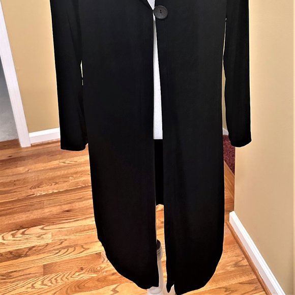 Chico's One Button Long Black Cardigan SZ Large - Picture 2 of 4